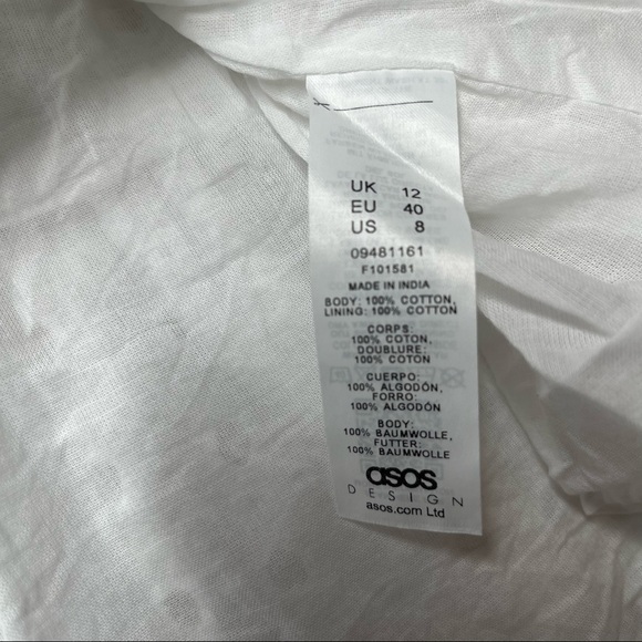 Asos Tiered Eyelet Mini Skirt Size 8 - Picture 4 of 7